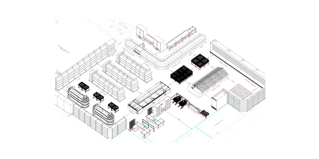 Разработка сетевого продуктового супермаркета свыше 300 кв.м.
