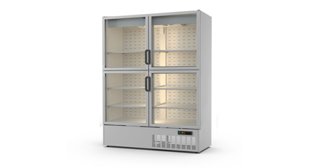Холодильный шкаф сплит Случь 1300 ШСн стеклянная дверь нижний агрегат